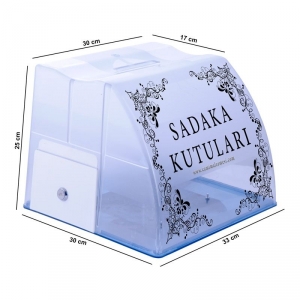 Yardım Kutusu Ayaksız (Şeffaf) 33*30*25 cm