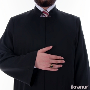 Hakim Yaka Siyah Sade Cübbe