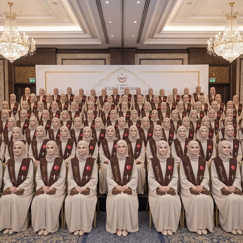  Hafızlık İcazet Merasim Bayan Zeynep Ferace Abaya Vizon Elbise