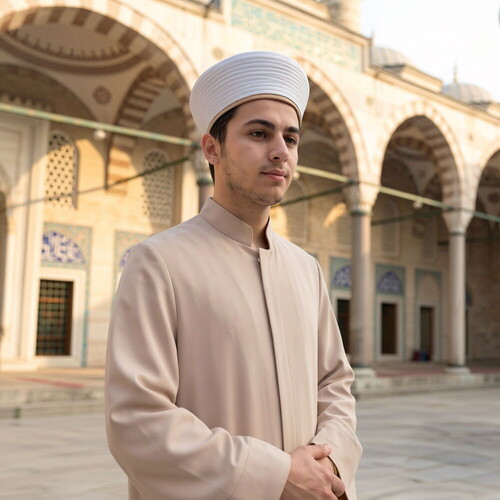  Yazlık Kuduri Namaz ve İmam Cübbesi Uzun Vizon Enderun Model