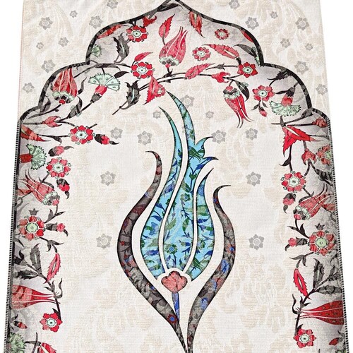  Çocuklar İçin Silindir Kutuda (18x10) Namaz Seti Mavi 34x57 cm - 180 gr