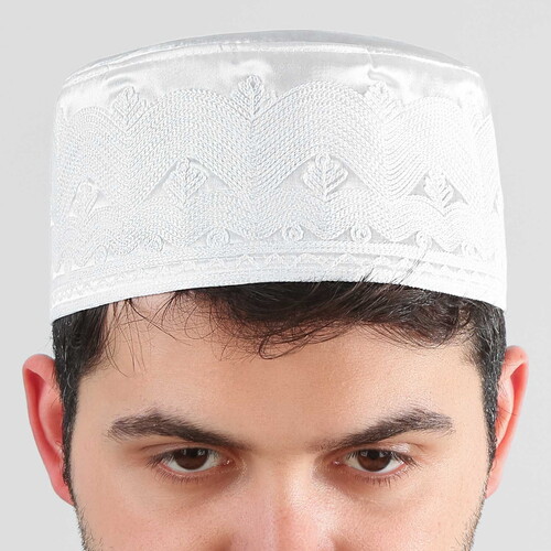  Diyanet Logolu Kari - Topbaş Takke Beyaz
