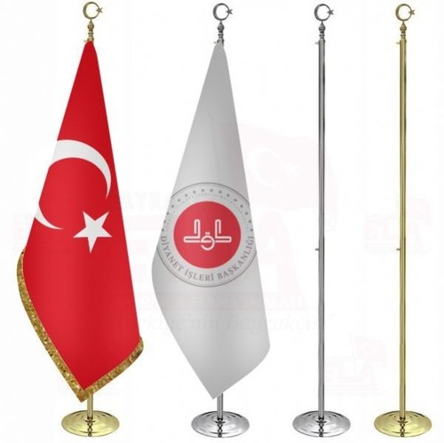 Makam Bayrağı Diyanet ve Türk Bayrağı 100x150 cm