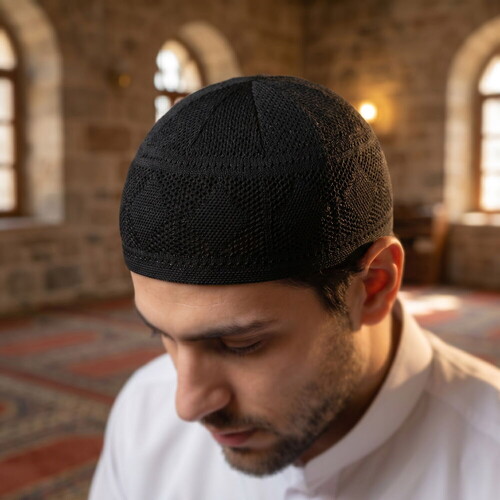  Zümrüt Lüks Takke El Örgüsü - Siyah